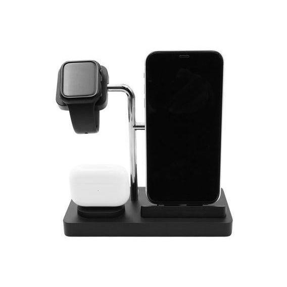 Держатель и док-станция Macally Dock Stand Black (MWATCHSTAND3) for Apple iPhone, Apple Watch and Apple AirPods