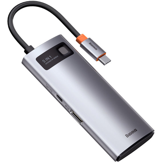 Адаптер Baseus Adapter USB-C to 3xUSB3.0+HDMI+USB-C Gray (CAHUB-CX0G)