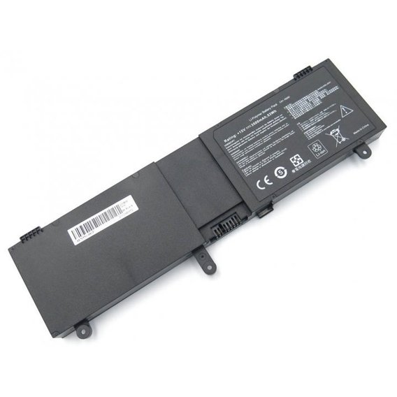 Батарея для ноутбука ASUS C41-N550 N550J 15V Black 3500mAh OEM (75543)