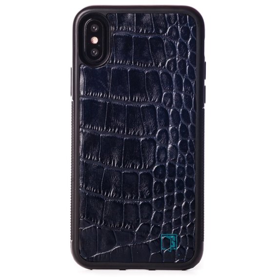 Аксессуар для iPhone Gmakin Leather Case Dark Blue (GLI09) for iPhone X/iPhone Xs