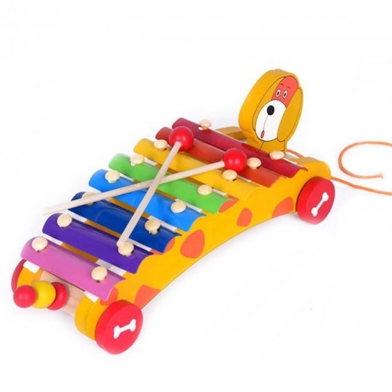 Деревянная игрушка METR+ Ксилофон MD 1659 30 см (Собака)