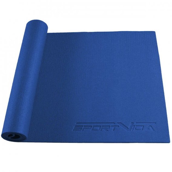 Коврик для фитнеса SportVida PVC 0.6 см синий (SV-HK0053)