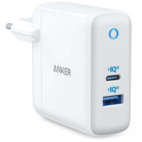 Зарядное устройство ANKER USB Wall Charger PowerPort+ Atom III 60W PD Power IQ 3.0 White (A2322321/A2322G21)