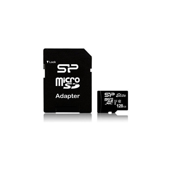 Карта памяти Silicon Power 128GB microSDXC Class 10 UHS-I U1 Elite + adapter (SP128GBSTXBU1V10SP)