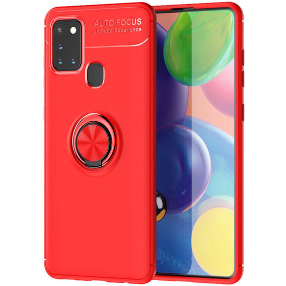 Аксессуар для смартфона TPU Case TPU PC Deen ColorRing Magnetic Holder Red for Samsung A217 Galaxy A21s