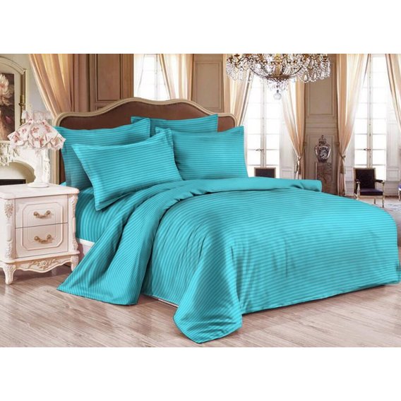 Комплект постельного белья SoundSleep Stripe Blue Radiance сатин-страйп евро (93667104)