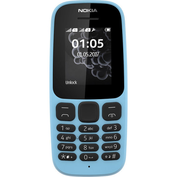 Мобильный телефон Nokia 105 New Dual Sim Blue (UA UCRF)