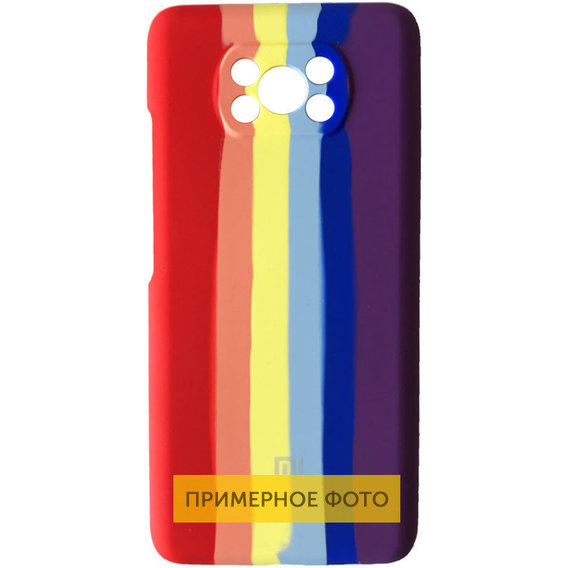 Аксессуар для смартфона Mobile Case Silicone Cover Shield Camera Rainbow Red/Purple for Xiaomi Redmi Note 10 / Note 10s