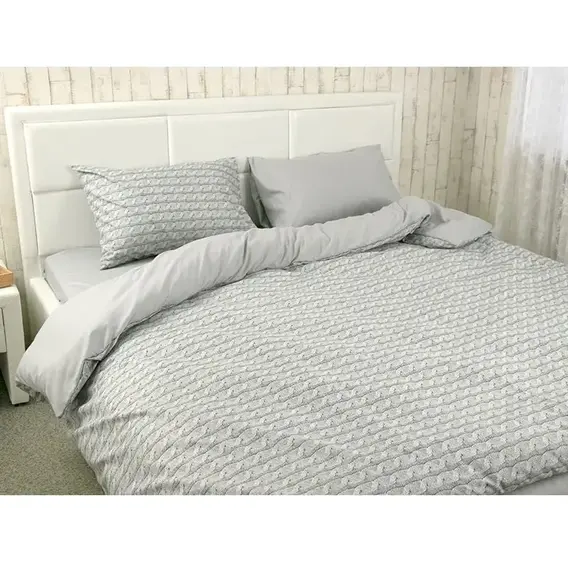 Комплект постельного белья Руно Grey Braid микрофайбер двуспальный (Р655.52_Grey Braid)
