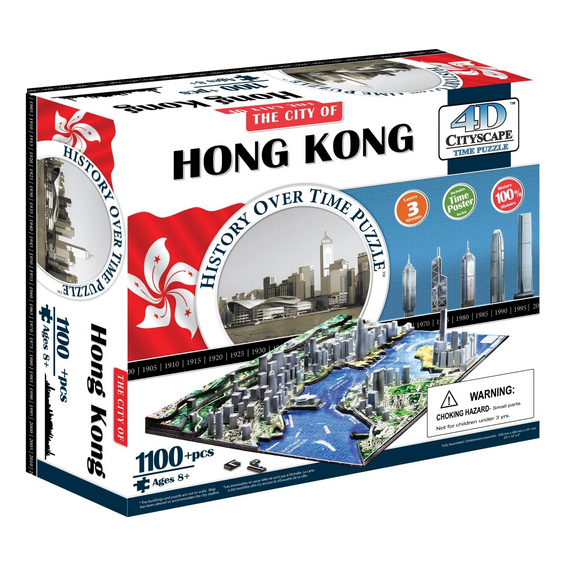 Объемный Пазл 4D Cityscape Гонконг Китай 1100 элементов