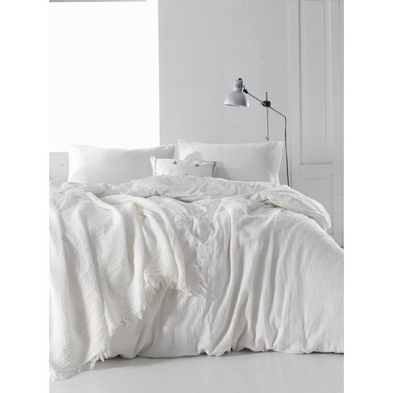 Комплект постельного белья SoundSleep Muslin двуспальный евро white (93055208)