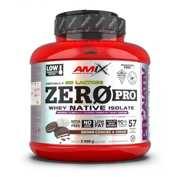 Протеин Amix ZeroPro Protein 2000 g /56 servings/Brown Cookies & Cream