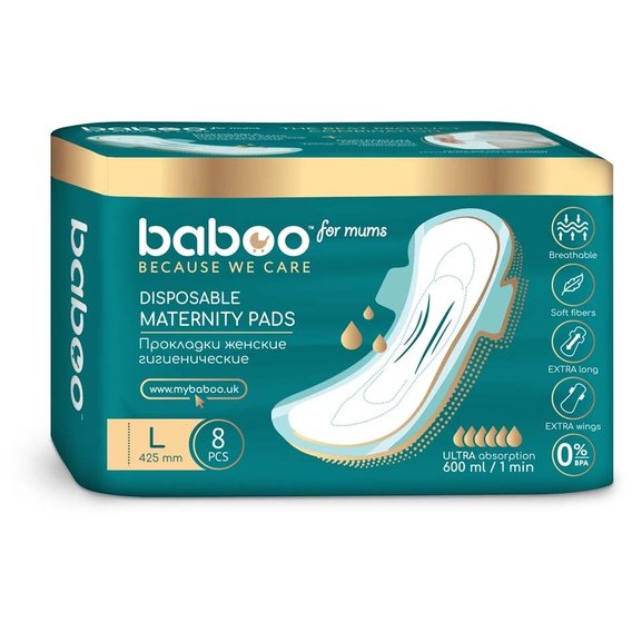 Прокладки одноразовые Baboo для беременных 8 шт. (2-110)