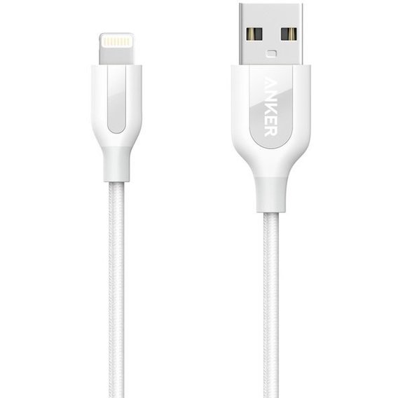 Кабель ANKER USB Cable to Lightning Powerline+ V2 90cm White (A8121H22)
