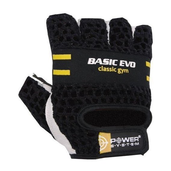 Перчатка для фитнеса Power System Basic EVO PS-2100 Black Yellow Line M (PS_2100E_M_Black/Yellow)