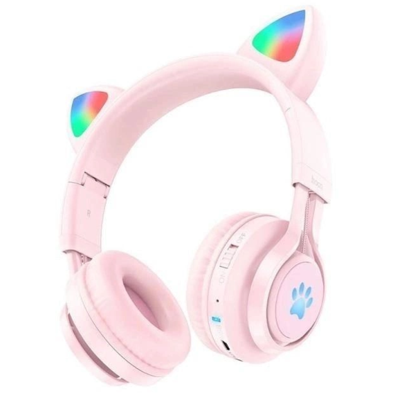 Наушники Hoco W39 Cute Cat Ear Pink