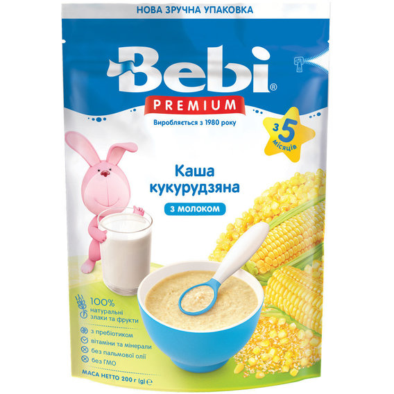 Каша молочная Bebi Premium Кукурузная 200 г (1105068)