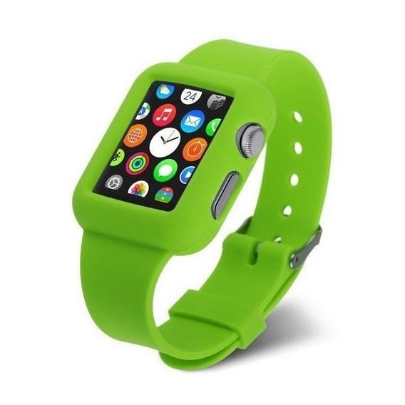 Аксессуар для Watch Fashion Soft Silicon Band Green for Apple Watch 42mm