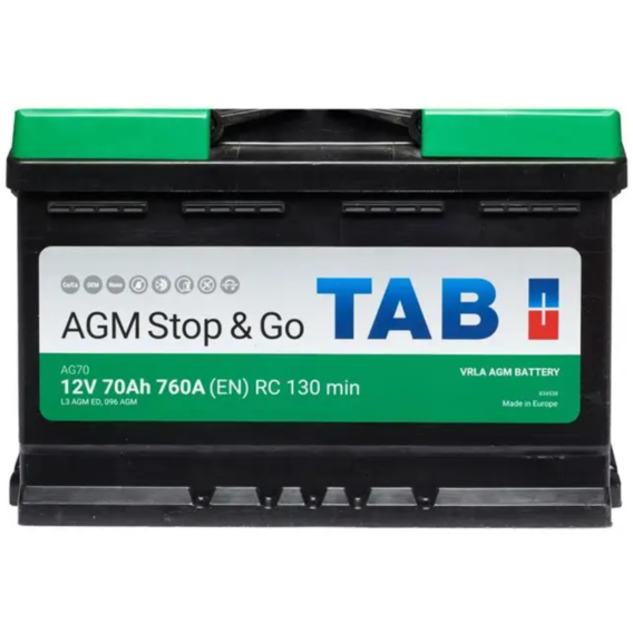 Автомобильный аккумулятор T TAB 70 Ah/12V TAB AGM (0) Euro