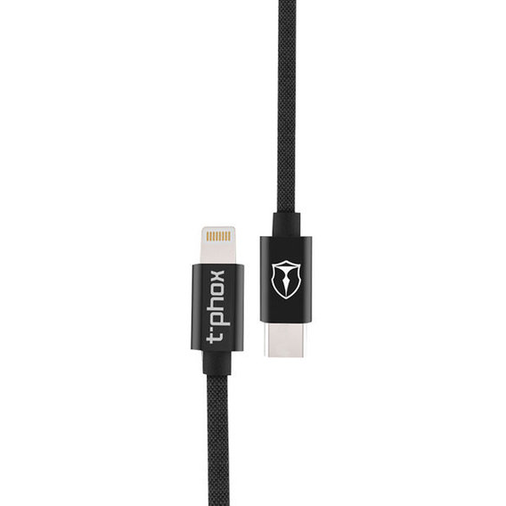 Кабель T-PHOX Cable USB-C to Lightning Speed 1m Black (T-LC811 Black)