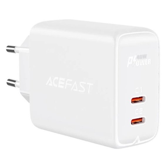 Адаптер Acefast Wall Charger 2xUSB-C A9 40W White