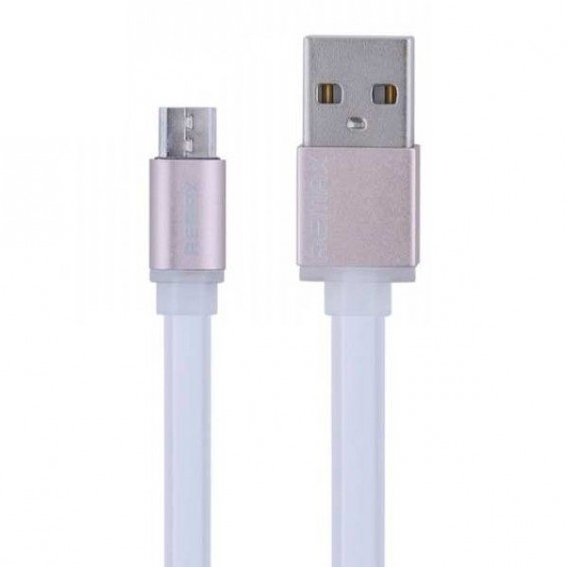 Кабель Remax USB Cable to microUSB Quick Charge 1m Metal White