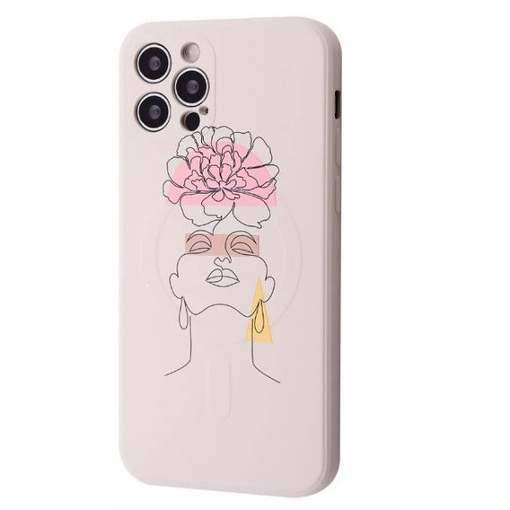 Аксессуар для iPhone WAVE Minimal Art Case iPhone with MagSafe Beige/Girl for iPhone 12 Pro