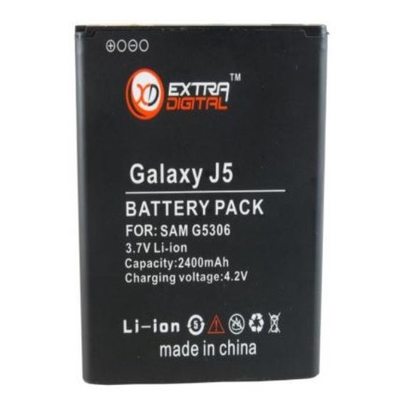 Аккумулятор Аккумулятор ExtraDigital for Samsung Galaxy J5 J500H/DS (2400 mAh) - EB-BG530CBE
