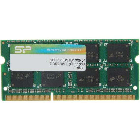 Silicon Power 8 GB SO-DIMM DDR3 1600 MHz (SP008GBSTU160N02)