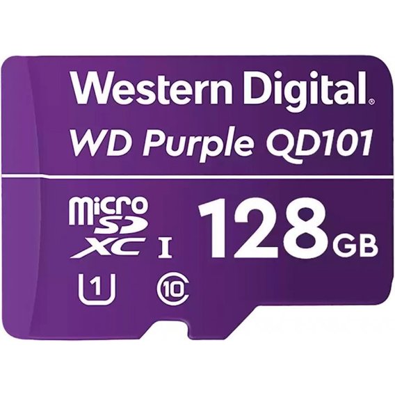 Карта памяти WD 128GB microSDXC UHS-I Class 10 QD101 Purple (WDD128G1P0C)