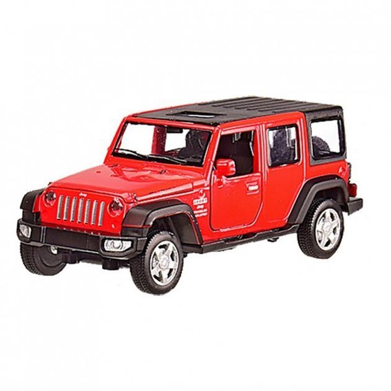 Машинка металлическая АвтоПром Jeep Wrangler Rubicon 6616 красная (6616(Red))