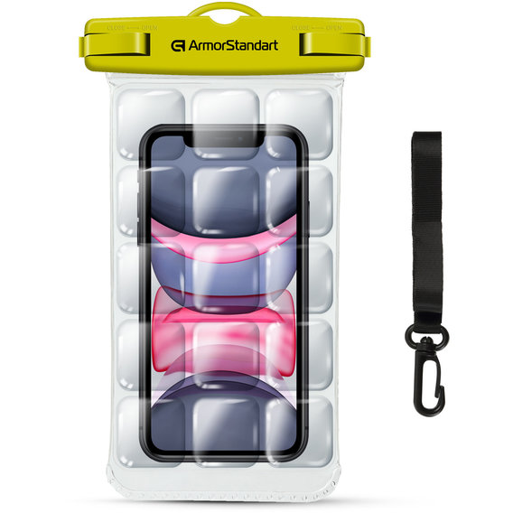 Аксессуар для iPhone Armorstandart CapsulePro Waterproof Floating Case 6.9" Yellow (ARM59235) universal