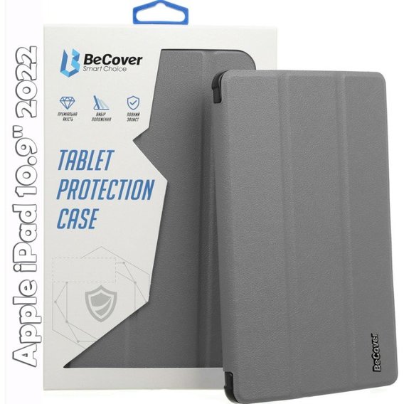 Аксессуар для iPad BeCover Smart Case Gray for iPad 10.9 2022 (709192)