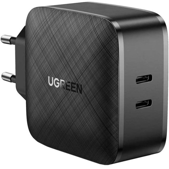 Зарядное устройство Ugreen Wall Charger 2хUSB-C CD216 66W Black (70867)