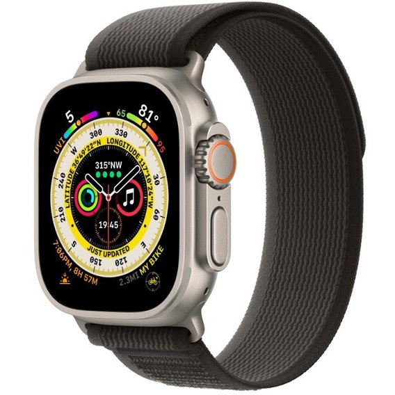 Аксессуар для Watch Apple Trail Loop Black/Gray Size S/M (MQEP3) for Apple Watch 44/45/49mm