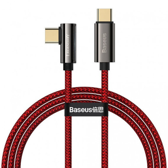 Кабель Baseus Cable USB-C to USB-C Legend Elbow 100W 1m Red (CACS000609)