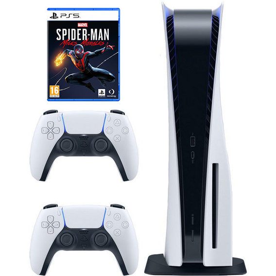 Игровая приставка Sony PlayStation 5 + DualSense Wireless Controller + Marvel Spider-Man: Miles Morales
