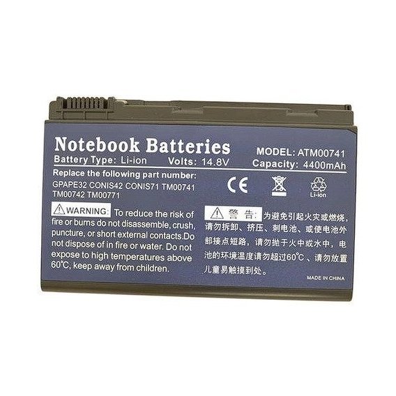 Батарея для ноутбука Acer TM00742 Extensa 5210 14.8V Black 4400mAh OEM