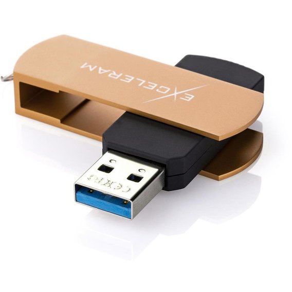 USB-флешка eXceleram 128GB P2 Series USB 3.1 Gen 1 Brown/Black (EXP2U3BRB128)