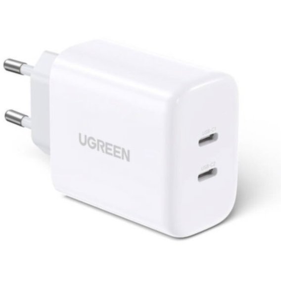 Зарядное устройство Ugreen Wall Charger 2xUSB-C CD243 40W White (10343)