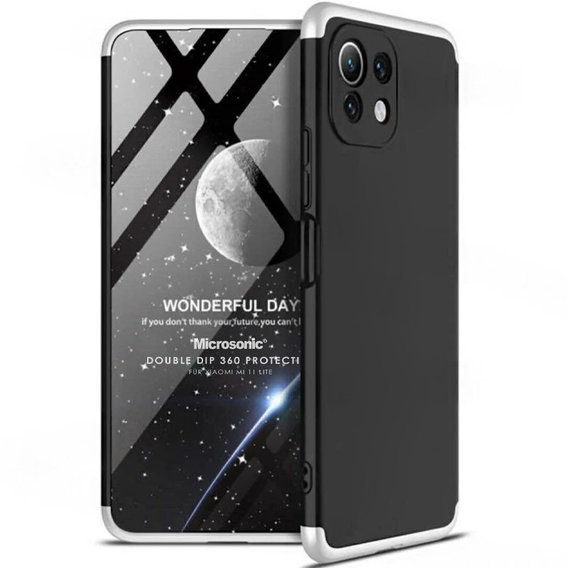 Аксессуар для смартфона LikGus Case 360° Black/Silver for Xiaomi Mi 11 Lite / Mi 11 Lite 5G