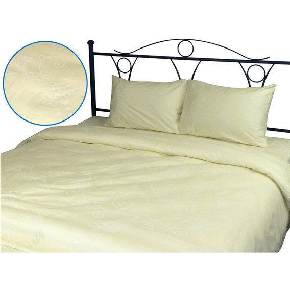 Комплект постельного белья Руно сатин набивной двуспальный (20-0708 Вeige)