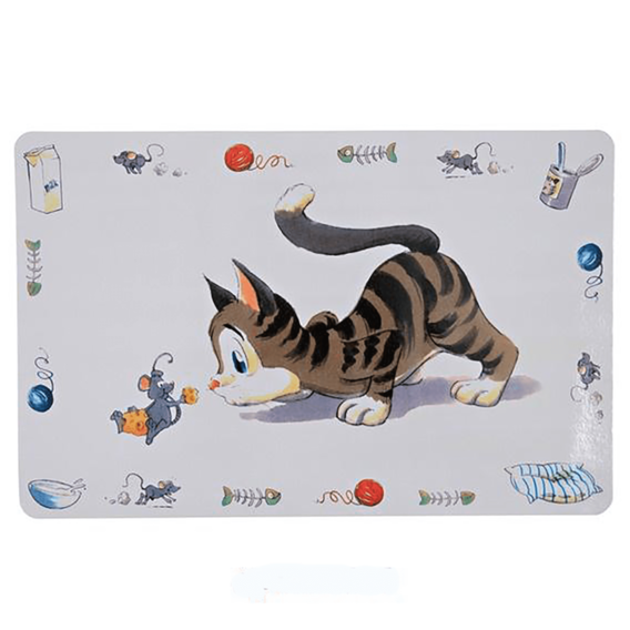 Коврик Trixie Comic Cat под миски для котов 44х28 см (4011905245447)