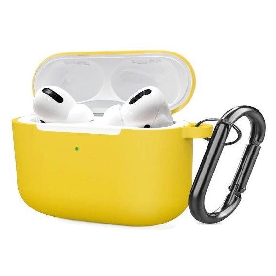 Чехол для наушников TPU Case with Belt Yellow for Apple AirPods Pro
