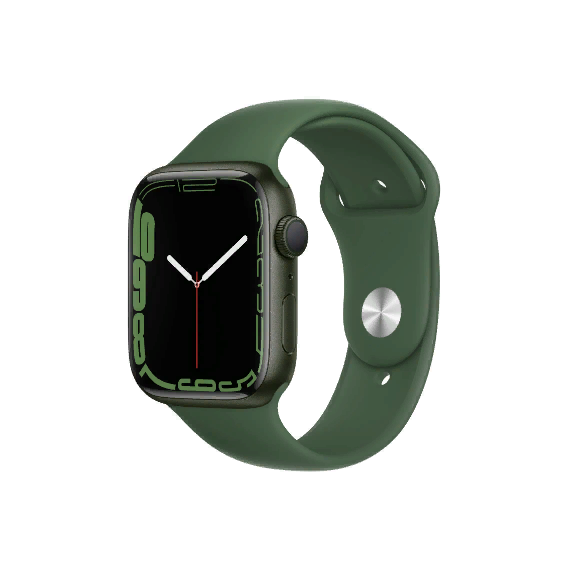 Apple Watch Series 7 45mm GPS+LTE Green Aluminum Case with Clover Sport Band (MKJR3)