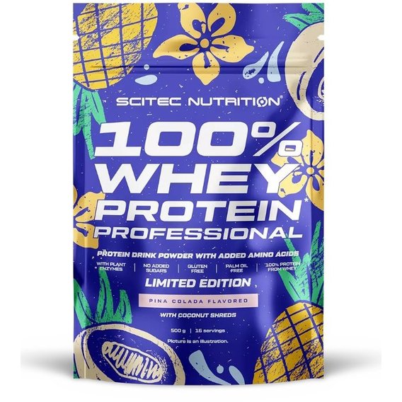 Протеин Scitec Nutrition 100% Whey Protein Professional / 500g / 16 servings / pina colada