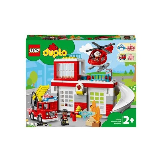 Конструктор LEGO DUPLO Пожарная часть и вертолет (10970)