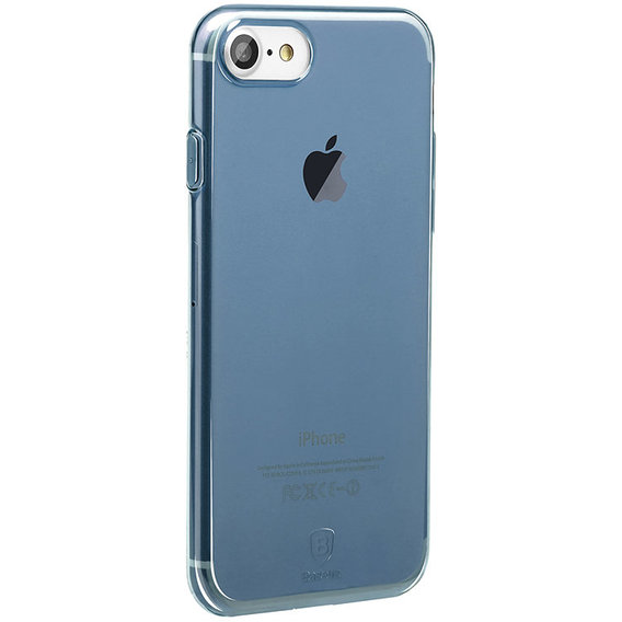 Аксессуар для iPhone Baseus Simple Transparent Blue for iPhone SE 2020/iPhone 8/iPhone 7