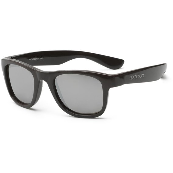 Детские солнцезащитные очки Koolsun черные серия Wave (Размер 1+) (KS-WABO001)