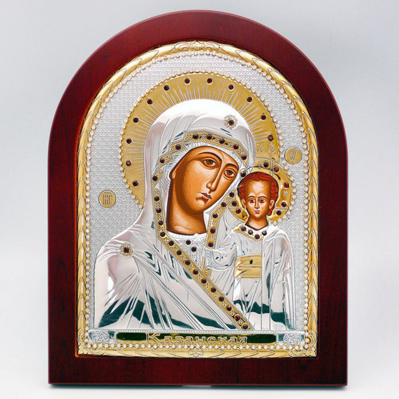 Казанская икона Божией Матери Silver Axion 25х20 см (813-1085)